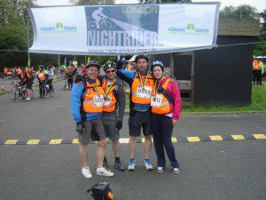 Pitcure of Simon Key, Roger Key, Mark Viccars and Mary Rome for Nightrider 2013